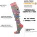 Fenglaoda Compression Stockings for Women - 15-25 mmHg Knee High Support Socks | Cute & Colorful 3 Pairs for Sports - Sizes L-XL - Buy Online on GoSupps.com