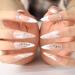 Buy Acenail Stiletto Press on Nails | Long Rhinestone Designs | Glossy Nude Acrylic Nails - Perfect for French Tips & Glitter 3D Full Cover - Buy Online on GoSupps.com