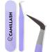Fiber Tip Lash Tweezers For Eyelash Extension Tweezers Professional Artist Tech Work Kit Tools Best Volume Eyelash Lashes Extensions Purple Tweezers Precision Supplies(90 Degree Volume)