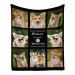 Custom Memorial Blankets for Loss of Pet Dog Cat, Personalized Dog Blankets with Photo Name, in Loving Memory Blanket of Dog Sympathy Remembrance Gift for Kids 50 x 60 Inches 50 x 60 Inches Multi X25