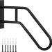 Outdoor Step Wall Mounted Handrail U-shaped Hand rail With Matt Black Finish For Garden Wall porch Garage Railing Non Slip grab bar