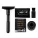 QSHAVE Adjustable Double Edge Safety Razor Deluxe Set with Stand - 8 Piece Set - Buy Online on GoSupps.com