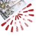 Brishow Christmas Press-On Nails - 24 Red Artificial Long Snow Nails for Women & Girls | Festive Holiday Nail Art - Buy Online on GoSupps.com