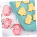 Cabilock 12 Pcs Biscuit Mold Christmas Embossing Mold Silicone Chocolate Mould Tool 3D Pink Pp Household - Buy Online on GoSupps.com