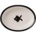 PetRageous 10070 Oval City Pets Stoneware Cat Bowl - 6.25 Wide, 1.5 Tall Saucer, 1-Cup Capacity, Dishwasher & Microwave Safe - Ideal for Cats - Black/Brown - Buy Online on GoSupps.com