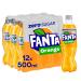 Fanta Orange Zero No Sugar 500ml (24 Bottles) Orange 24 Bottles