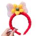 amangul Sweet Hair Accessories Women Washing Face Hairband Cartoon Flower Shape Headbands Multi Color Hair Hoop(Yellow Flower Bow)