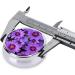 Purple Lily Flower Printed Mini Round Pill Box | 3 Compartment Pill Organizer for Travel Home & Office | Portable Medicine Case - Buy Online on GoSupps.com