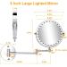 Amelar 8-Inch Wall Mounted Makeup Mirror - USB Rechargeable LED 3 Color Lights, 1X10X Magnifying, Touch Switch, 360آ° Swivel â€“ Silver - Buy Online on GoSupps.com