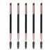 Duo Eyebrow Brush, Spoolie Brush and Angled Brow Brush Eyelash Brush for Eye Makeup. (5pcs, Black)