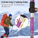 Buy Foldable Carbon Hiking Poles - Telescopic 105-137cm Nordic Walking Poles for Women | Ideal for Hiking & Skiing - Purple - Buy Online on GoSupps.com