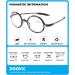 DOOViC Round Blue Light Blocking Reading Glasses for Men & Women +2.5 Strength - Lightweight Flexible Design - 4 Color Options - Buy Online on GoSupps.com