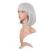 Buy MapofBeauty 12 Natural Silver Short Straight Bob Wig for Women - Premium Quality International Shipping - Buy Online on GoSupps.com