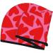 Microfiber Hair Drying Cap - Red Love Heart Towel Wrap | Soft Absorbent & Quick Dry for Curly Long & Thick Hair - Buy Online on GoSupps.com