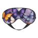 Soft Purple Butterflies Floral Printed Eye Mask Adjustable Breathable Eye Masks for Sleep Light Blocking & Double-Sided Black