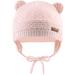XIAOHAWANG Baby Earflap Beanie Hat - Soft Knit Beanies for Infant Toddler - Cute Bear Design - Pink - 6-18 Months - Buy Online on GoSupps.com