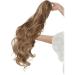 Real Fashion Drawstring Ponytail Hair Extensions Long Wavy Ponytail Blonde Black Brown 24" Clip in Hairpiece for Daliy Party Use Light Brown & Ash Blonde - Buy Online on GoSupps.com