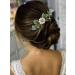 Gold Leaf Flower Bride Wedding Hair Comb Crystal Hair Accessories for Women (Green) - Buy Online on GoSupps.com
