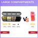 Odaro Weekly Pill Organizer - 28 Compartment Daily Pill Box for Vitamins & Supplements - Travel-Friendly Full Black Design - Buy Online on GoSupps.com