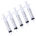 Healifty 5 Pcs Industrial Syringe Medicine Syringe Plastic Syringe Luer Lock Syringes for Medicine Feeding Tubes Home Care (Without Needle)