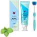 Oral hygiene brush & tongue cleaning gel probiotic tongue cleaning gel set with cleaning brush to preserve oral health (MINT)