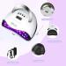 BEENLE UV LED Nail Lamp 180W - Fast Dry Gel Light Nail Dryer with Portable Handle, 4 Timer Settings, Large Space - Automatic Sensor - 57 LEDs - 180.0 Watts - Buy Online on GoSupps.com
