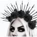 TQUXNGA Spiked Headbands Women Bride Flower Crown For Halloween Party Supply Floral Garlands Crown Hair Skull Floral Headbands Black - Buy Online on GoSupps.com