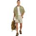 BASUDAM Men's Stretch Quick Dry Hiking Shorts - Light Khaki, Size 32 - Buy Online on GoSupps.com