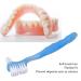 5-Part Prosthesis Removal Brush Set | Professional Portable Double-Sided Denture Care Brush (Blue) - Buy Online on GoSupps.com