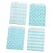 SKISUNO Candy Bag 24pcs Candy Shape Container Paper Mixed Party Patterns Wavy Wedding Blue Dot Bags Birthday Striped Sacks