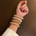 5-Piece Crystal Hair Tie Set with Pearls - Elegant Elastic Hair Jewelry for Women - Buy Online on GoSupps.com