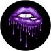 Purple Dripping Lips Faux Lipstick Effect Pop Socket | 80s Style Smartphone & Tablet Grip - International Shipping Available - Buy Online on GoSupps.com