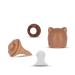 BABYLEDO Baby Fruit Pacifier with Teething Ring | 6+ Months | Safe for Fruits & Vegetables | Cute Bear Design - Duet Brown  - Buy Online on GoSupps.com