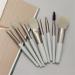 8Pcs Gray Makeup Brush Set - Foundation Eyeshadow Eyebrow & Eyelashes - Perfect for Professional Makeup Application - Buy Online on GoSupps.com