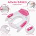 Potty Training Seat with Step Stool Ladder  Potty Training Toilet Seat for Boys Girls Kids Toddlers  Soft Cushion  Safety Handle  Anti-slip Step Pads  Baby Toddler Potty Seat for Toilet Baby Pink - Buy Online on GoSupps.com