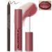 Butter Gloss Moisturizing High Shine Fresh Lightweight Glossy Lip Combo Plumping Lip Gloss for Women Long Wear Lip Glow Oil with Brown Lip Liner Set Non-Sticky Liquid Lipstick Makeup#12 0.27 Fl Oz (Pack of 2) purple