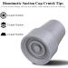 4 Pack Grey Heavy Duty Crutch Tips - Non-Slip All Terrain Caps for Canes, Walkers & Rollators - Universal Fit Replacement Rubber Accessories - Buy Online on GoSupps.com