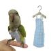 GUANLANT Quaker Parrot Flight Suits Diapers for Monk Parakeets, Cockatiels Flight Suits Liners, Parrot Clothes, Bird Training Nappy Suit Clothes with Hanger Leash Hole for Sun Conure Senegal Lorikeet Blue