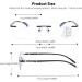 Photochromic Progressive Multifocal Reading Glasses - Blue Light Blocking Rimless Transition Sunglasses for Men & Women - Unisex Black-Clear 2.0x - Buy Online on GoSupps.com