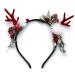 Unicra Christmas Headband Flower Antlers Headband Elk Deer Animal Horns Hair Piece Headwear Halloween Hair Accessories for Women and Girls 17