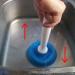 Coralpearl 4 Inch Hand Drain Plunger with 9 Inch Handle - Small Force Pump Cleaner for Kitchen Sink, Bathroom, Toilet, Shower, Tub - Blue - Buy Online on GoSupps.com