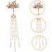 minkissy 1 Pair Antique Headdress Wedding Hair Clip Hair Side Clip Tassel Headpiece Tassel Headdress Decorative Hair Clips Pearl Hair Pin Bride Hair Clip Imitation Pearls Vintage Walk Miss - Buy Online on GoSupps.com