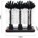 siyewio Water Bottle Cleaning Brush Glass Cup Washer with Suction Base 3 Bristle Brush for Beer Cup Long Leg Cup - Buy Online on GoSupps.com