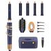 Hair Dryer Brush 6 in 1 with High-Speed Negative Ionic Blow Dryer Multi-Styler for All Hair Types Includes Curling Irons Hair Straighteners Fluffing Comb Storage Case Prussian Blue