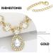 Aceorna Rhinestones Head Chain | Bridal Forehead Headband Crystal Headpiece | Wedding Head Jewelry for Women - Gold - Buy Online on GoSupps.com