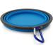 iGadgitz Home Large Foldable Travel Silicone Dog Bowl Food Water Feeding Portable Dish for Pet (Blue) - Buy Online on GoSupps.com