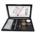 Vtrem Eyebrow Contour Palette Set | Professional Brow Makeup with 6 Powders Stencils Brush Tweezers - Perfect Brows (Style 1 - Buy Online on GoSupps.com