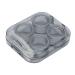 Dewin contact lens container set transparent protection portable plastic contact lens-storage container with twilight pencil connection for women and girls (gray)