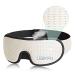 LEEKEN 3D Sleeping Eye Mask - 100% Lights Blockout Sleep Mask for Men Women Cool Sports Fabric Eye Cover for Travel/Nap/Night Sleeping Comfortable and Breathable Mesh-white