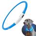 Laroo LED dog collar usb re -charged Night Safety dog collar luminous collar for small medium large and long -haired dog -3 mode (70cm*1cm) blue